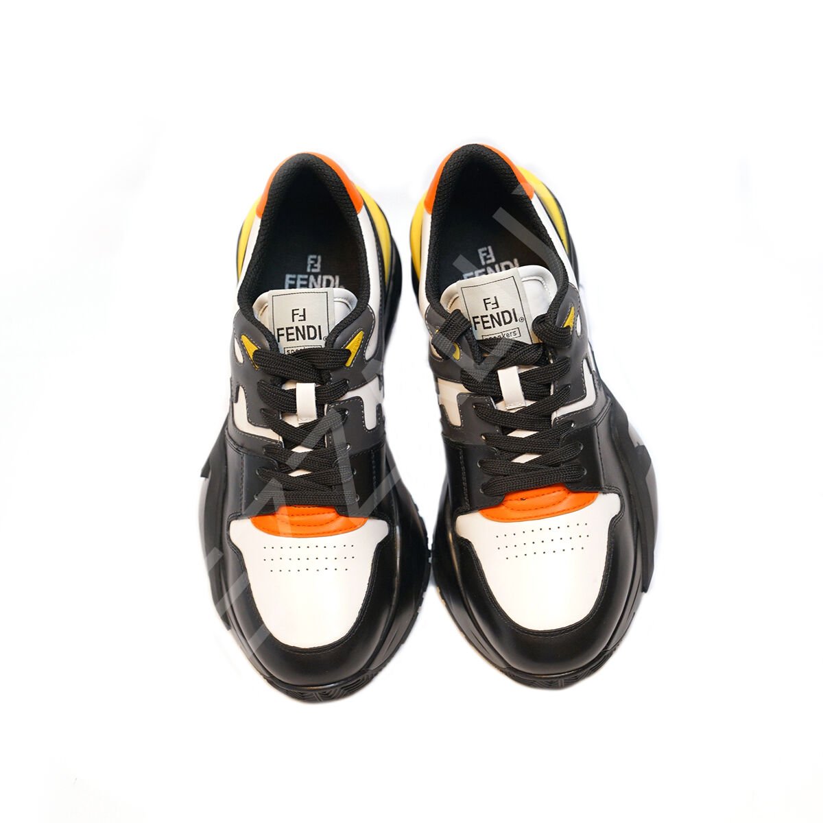 Fendi 932 Siyah Turuncu Beyaz Erkek Ayakkabı