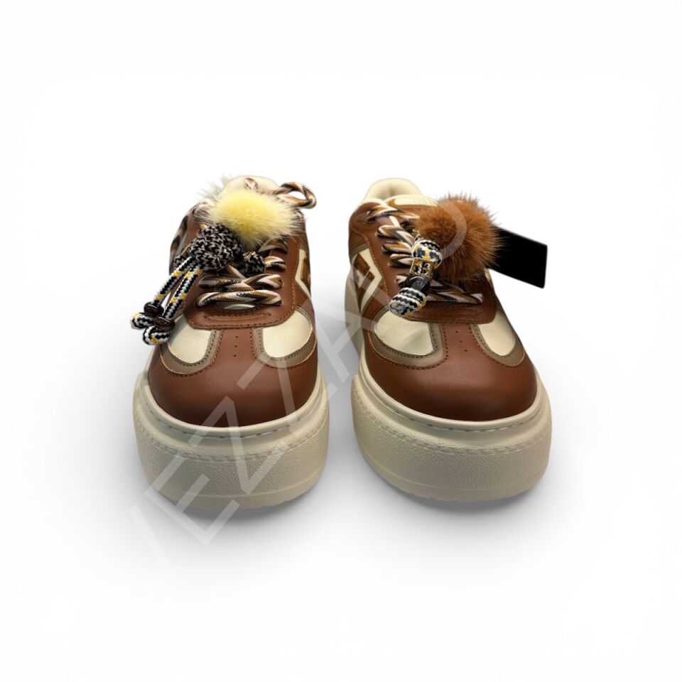 Fendi 1141 Kahverengi Sarı Kadın Ayakkabı