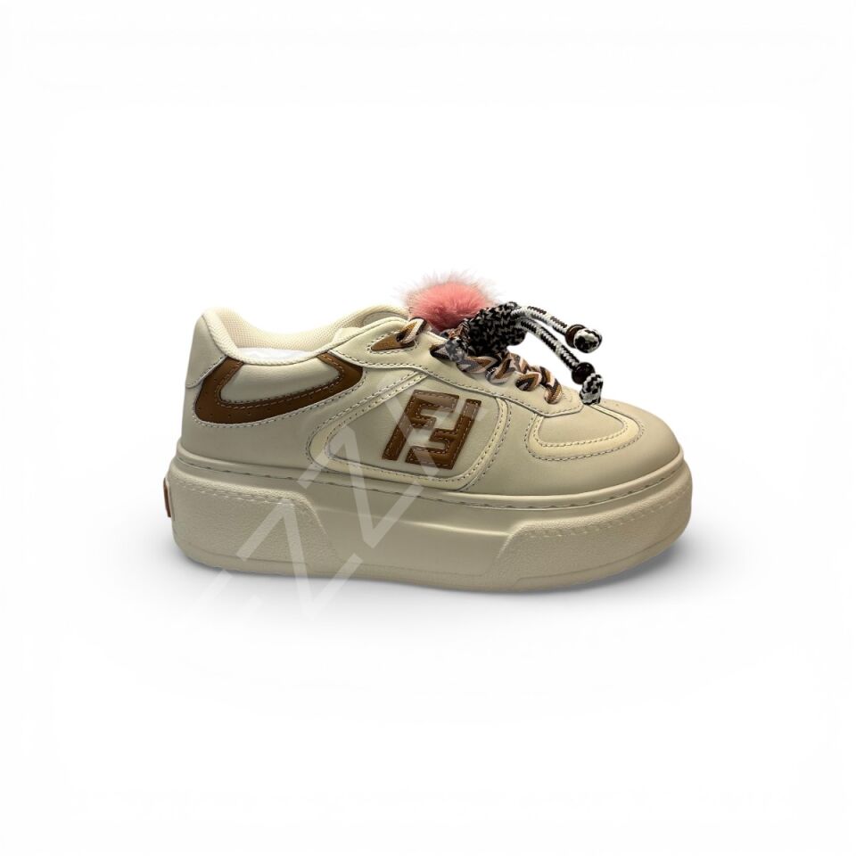 Fendi 1142 Beyaz Pembe Kadın Ayakkabı