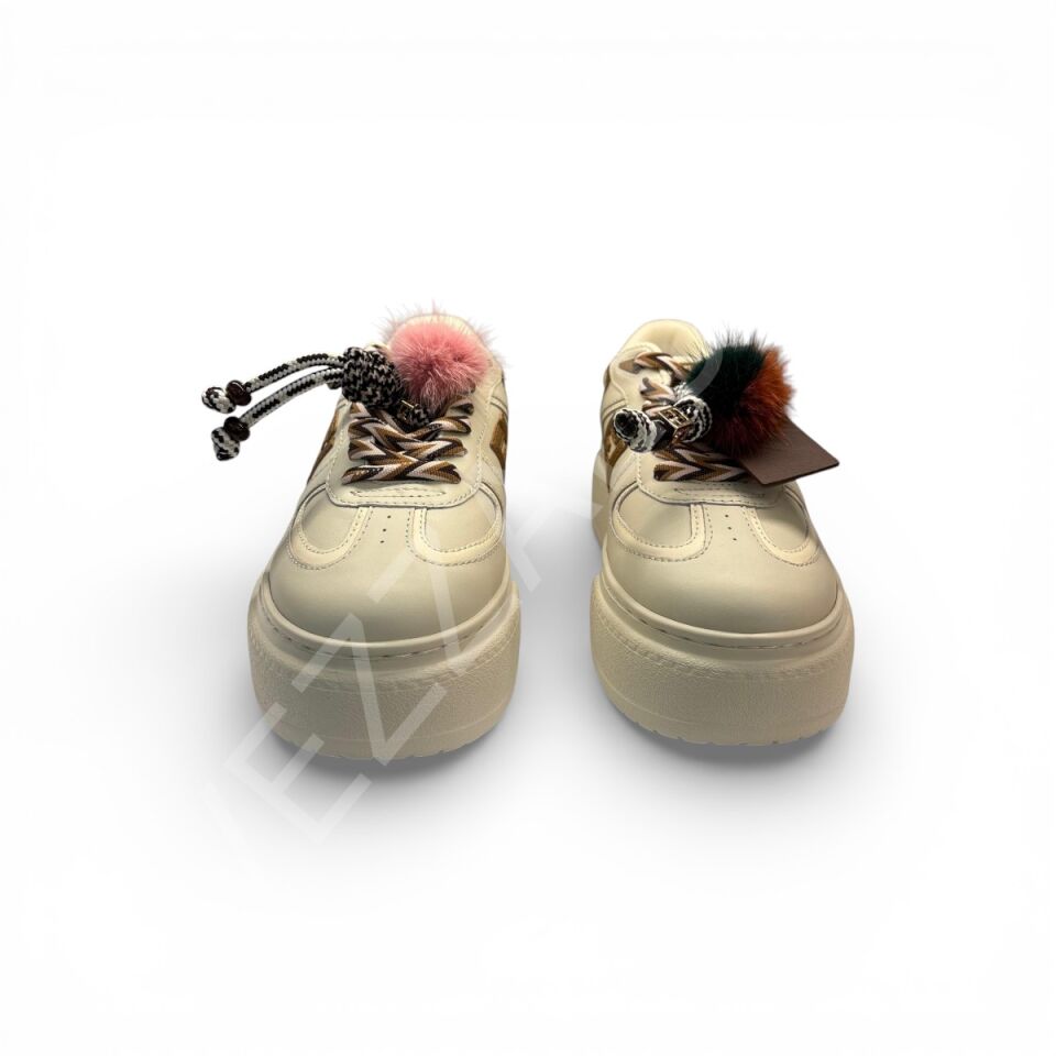 Fendi 1142 Beyaz Pembe Kadın Ayakkabı