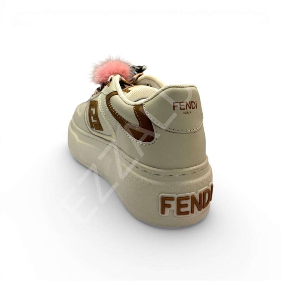 Fendi 1142 Beyaz Pembe Kadın Ayakkabı