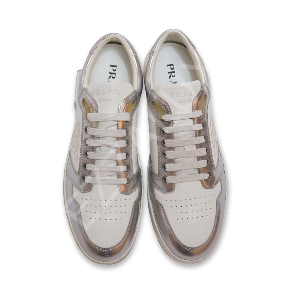 Prada 951 Beyaz Gümüş Erkek Ayakkabı