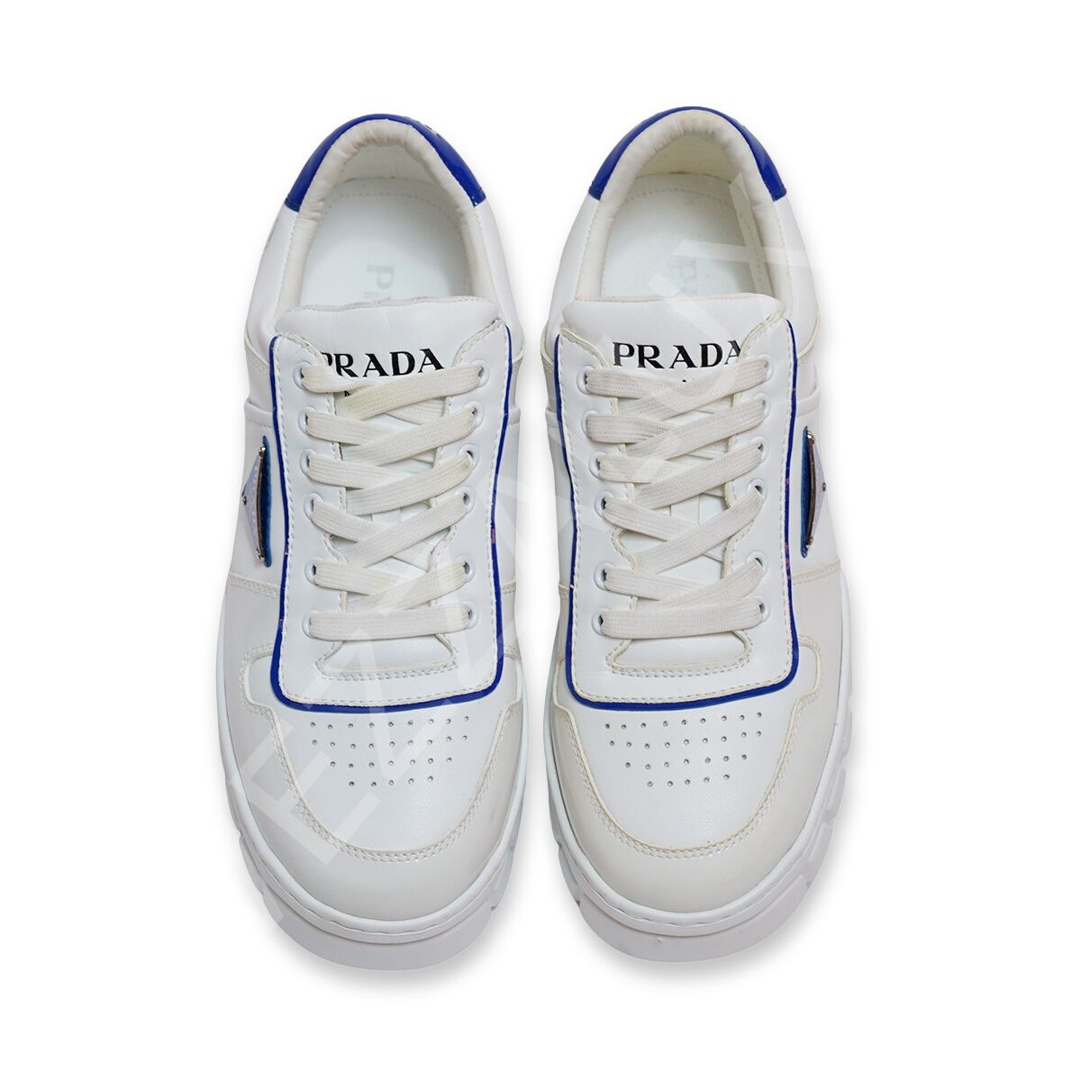 Prada 953 Beyaz Mavi Erkek Ayakkabı