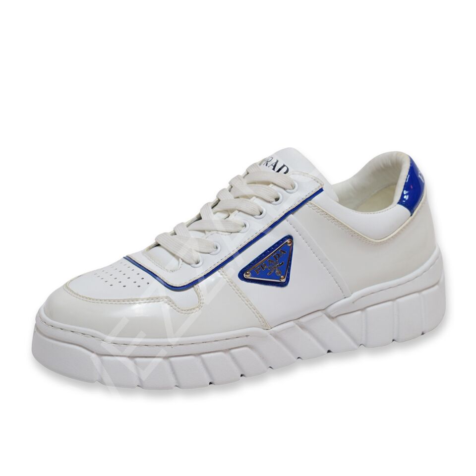 Prada 953 Beyaz Mavi Erkek Ayakkabı