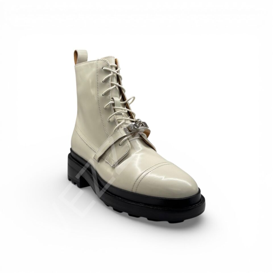 Hermes 1064 Full Beyaz Bot Kadın Ayakkabı