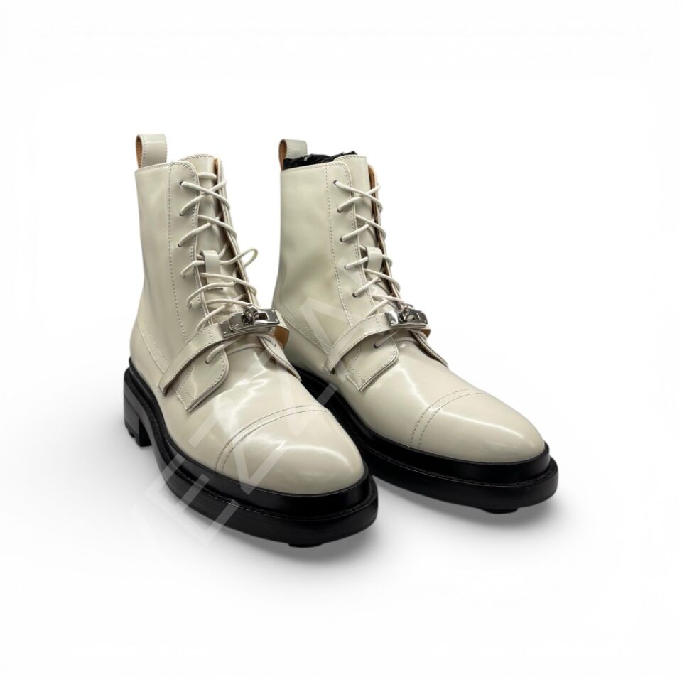 Hermes 1064 Full Beyaz Bot Kadın Ayakkabı