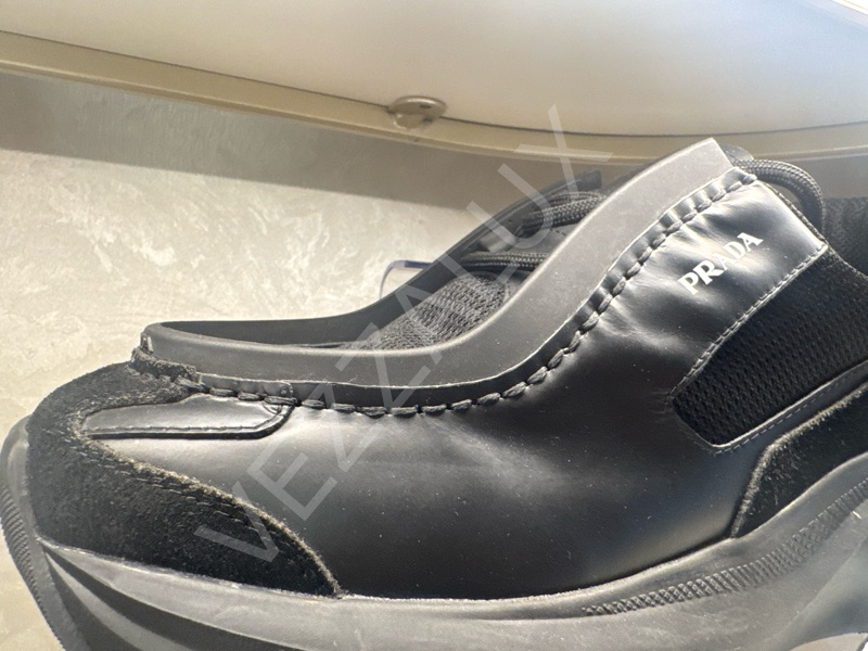 Prada 957 Siyah Arkası Süet Erkek Ayakkabı