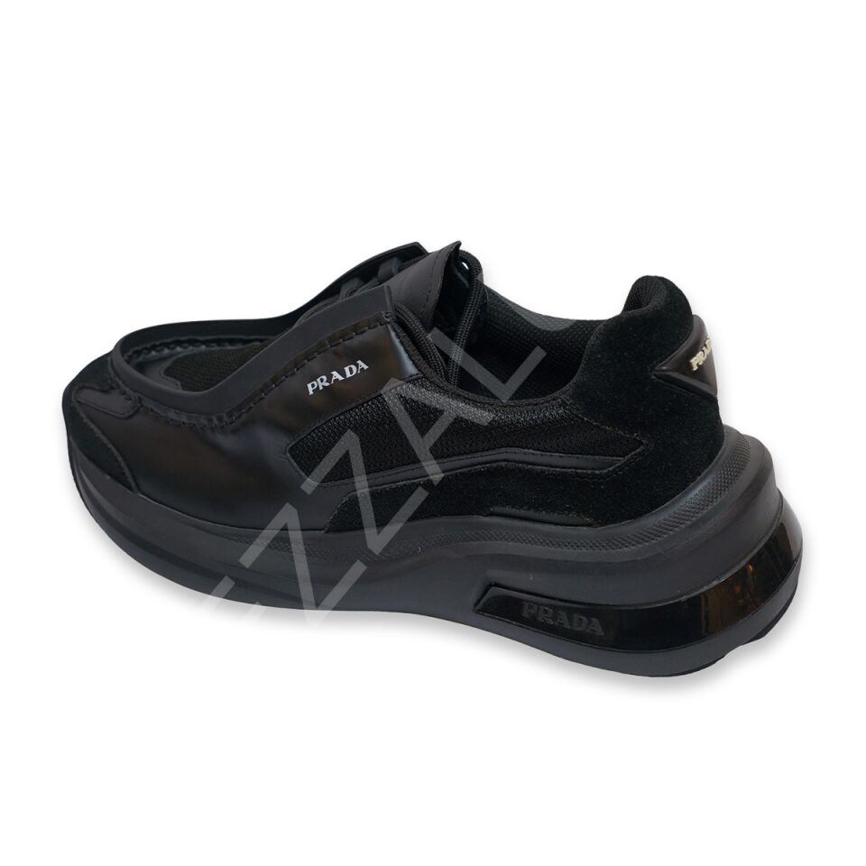 Prada 957 Siyah Arkası Süet Erkek Ayakkabı