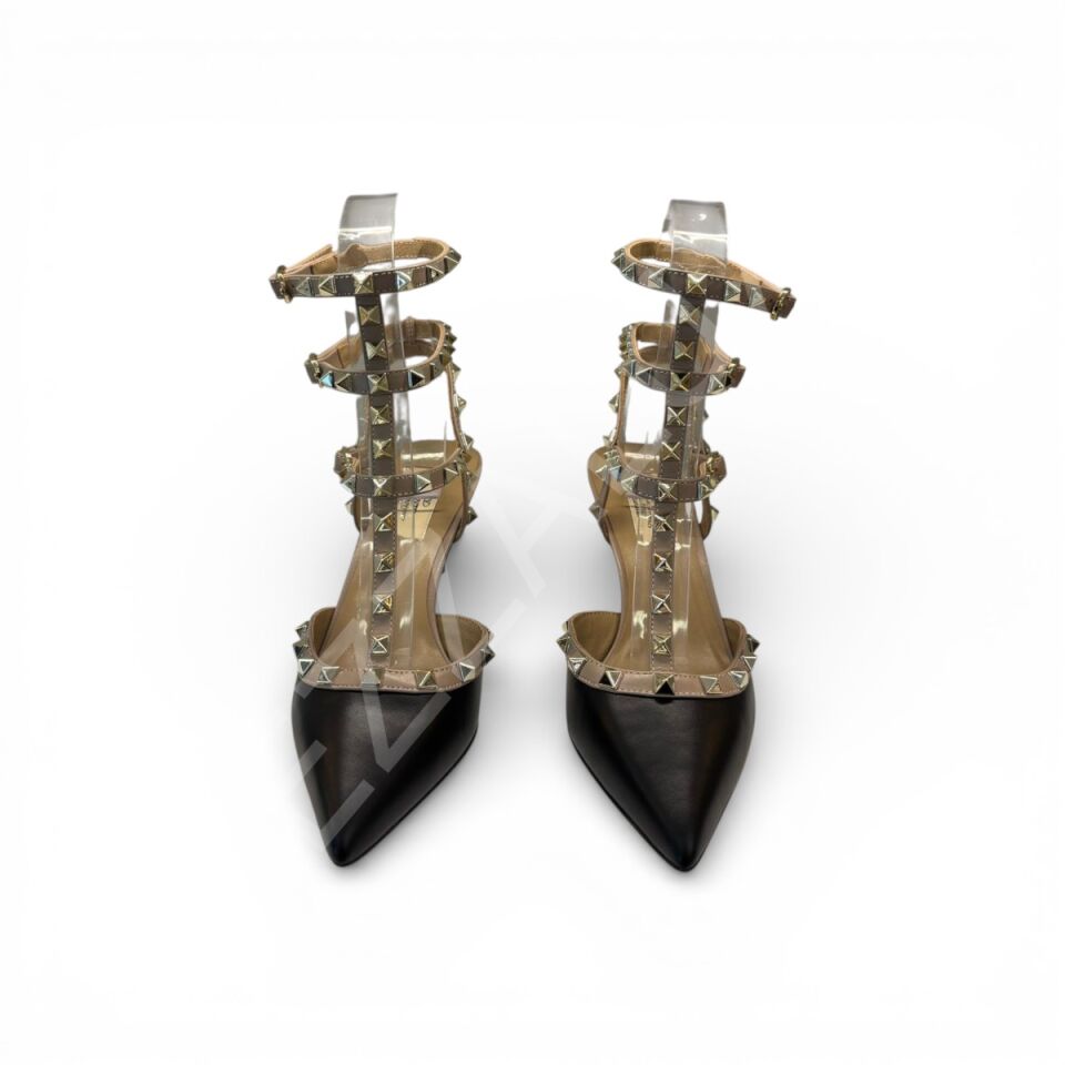 Vltn 1175 Siyah Nude Kısa Topuklu Kadın Ayakkabı