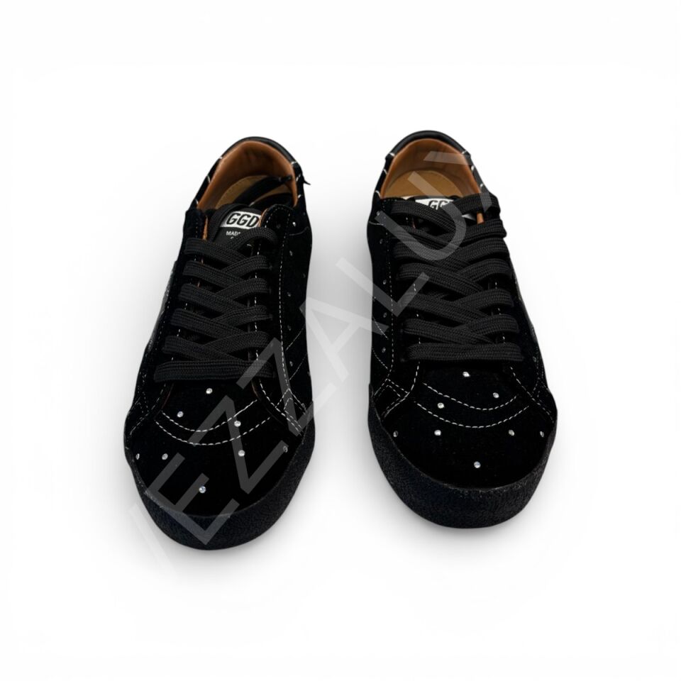 Gg 1176 Siyah Süet Taşlı Truestar Kadın Ayakkabı