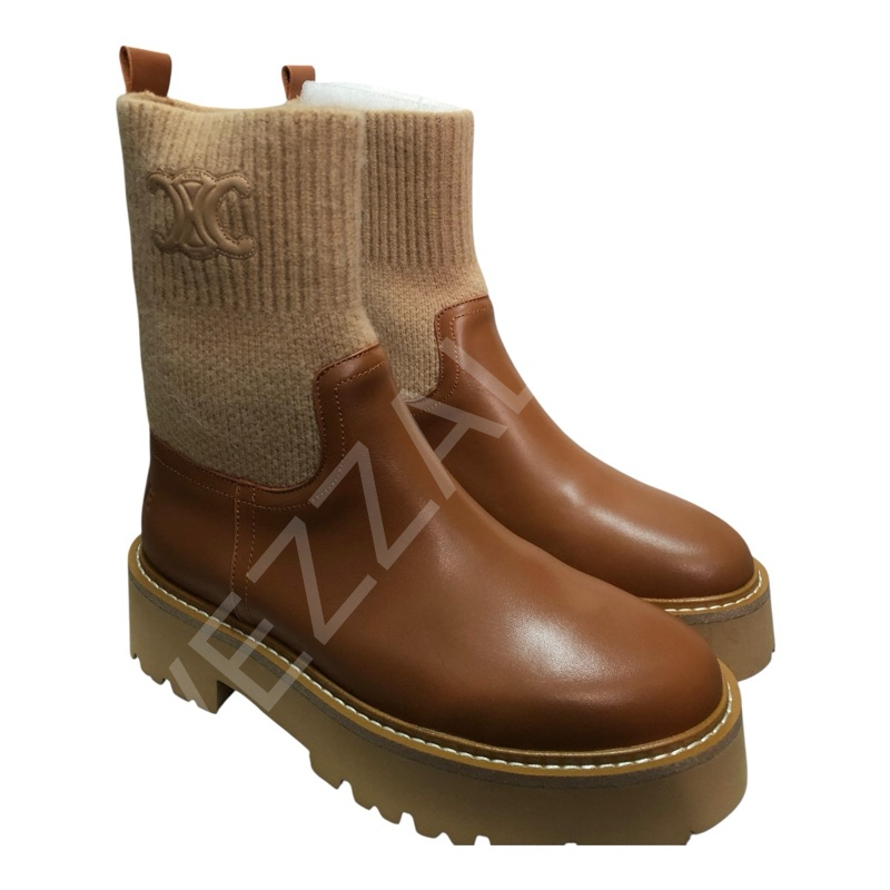 Celine 07 Taba Bot Kadın Ayakkabı