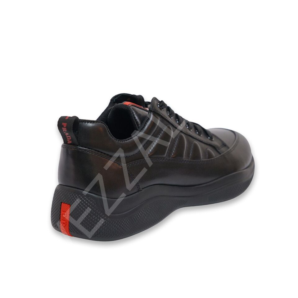 Prada 962 Deri Siyah Tırnaklı Erkek Ayakkabı