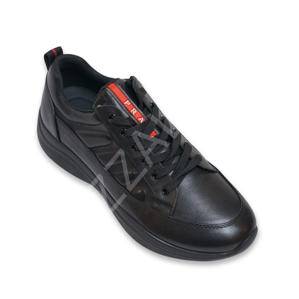 Prada 962 Deri Siyah Tırnaklı Erkek Ayakkabı