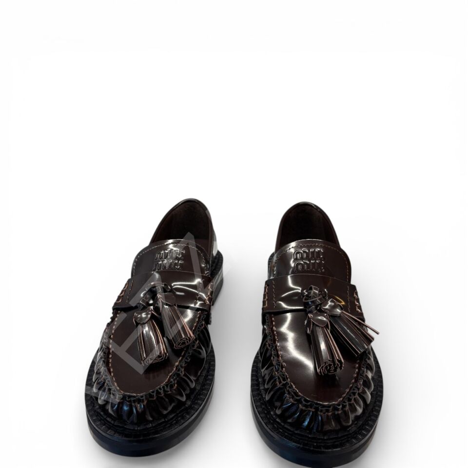 Miu 1183 Kahve Loafer Kadın Ayakkabı