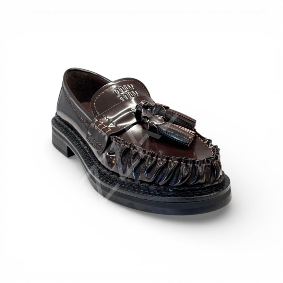 Miu 1183 Kahve Loafer Kadın Ayakkabı
