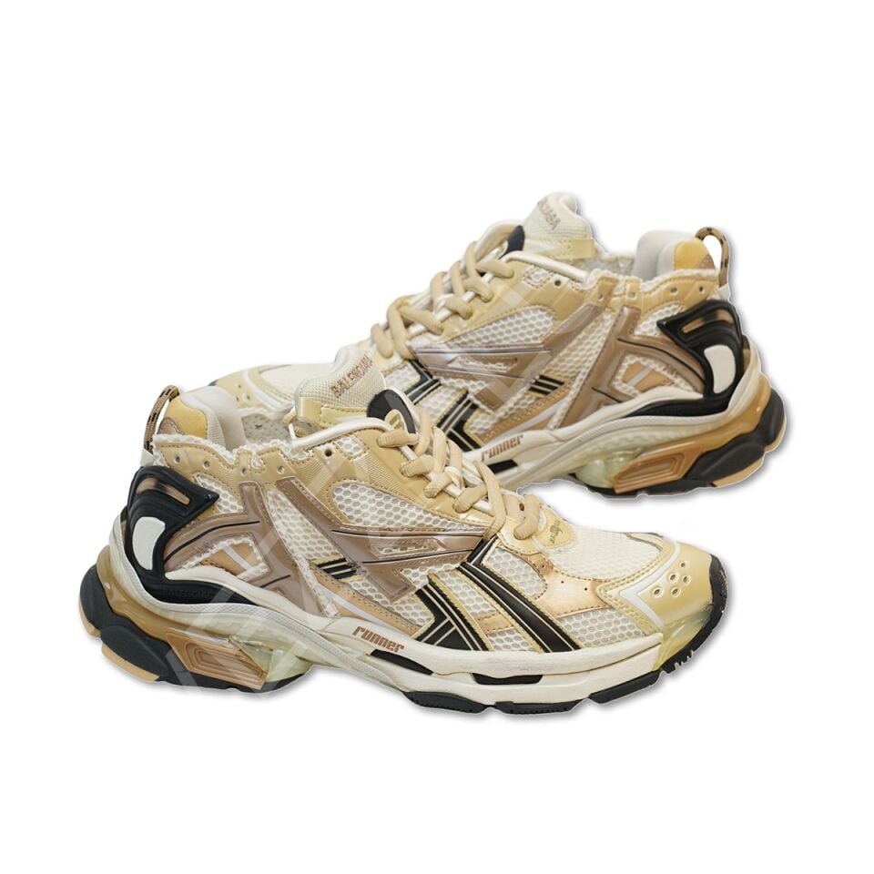 Balencıaga 1020 Arkası Siyah Krem Erkek Ayakkabı