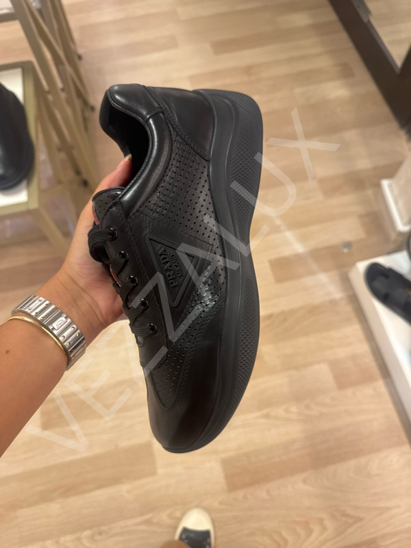Prada 963 Siyah Delikli Erkek Ayakkabı