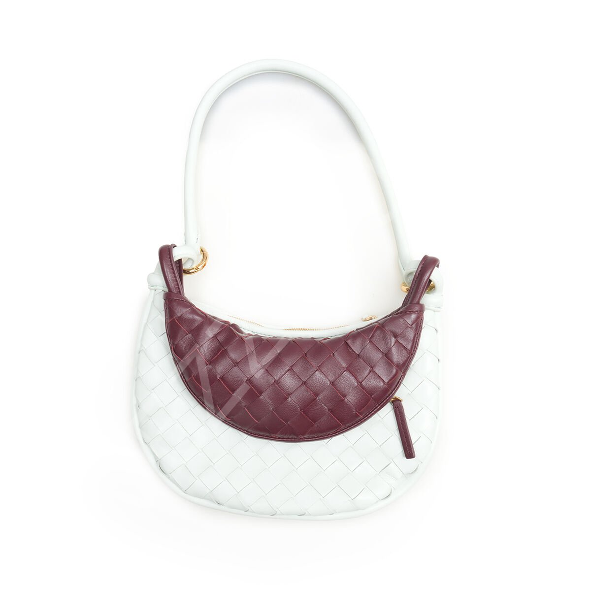 Bottega Gemeli 24,5*19*7 Small Beyaz Bordo Kadın Çanta