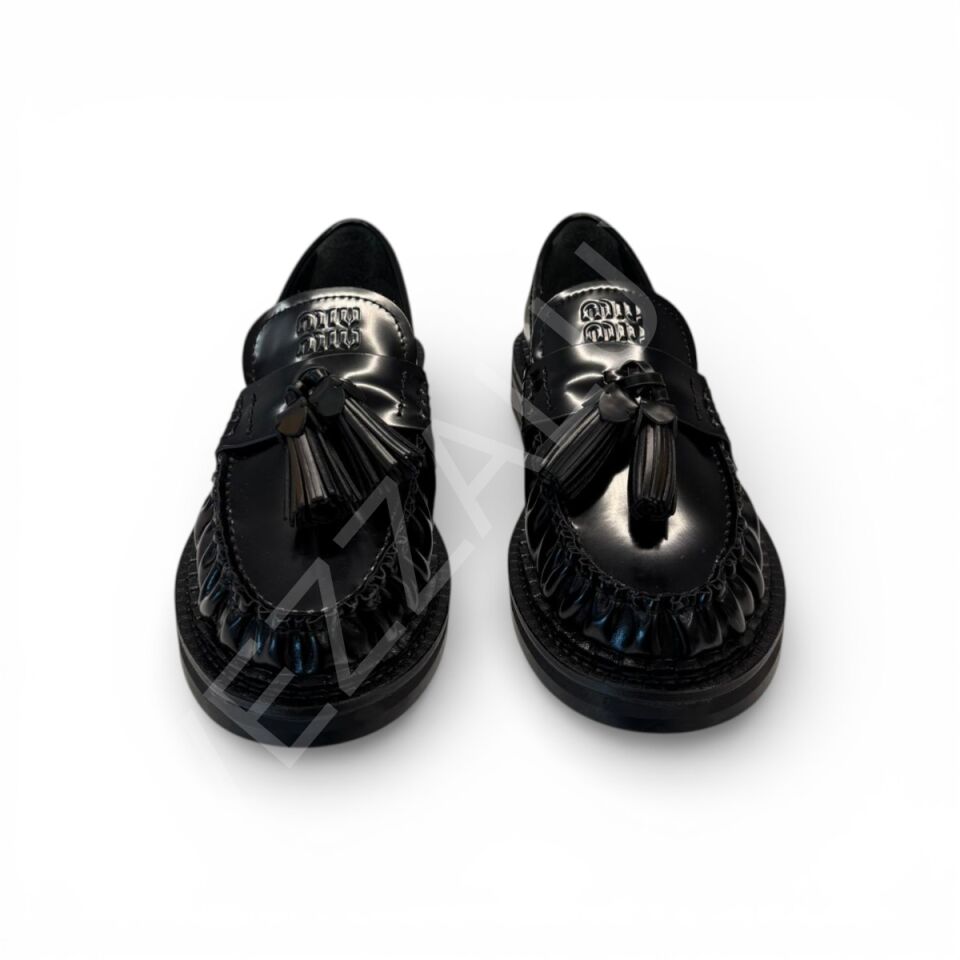 Miu 1184 Siyah Loafer Kadın Ayakkabı