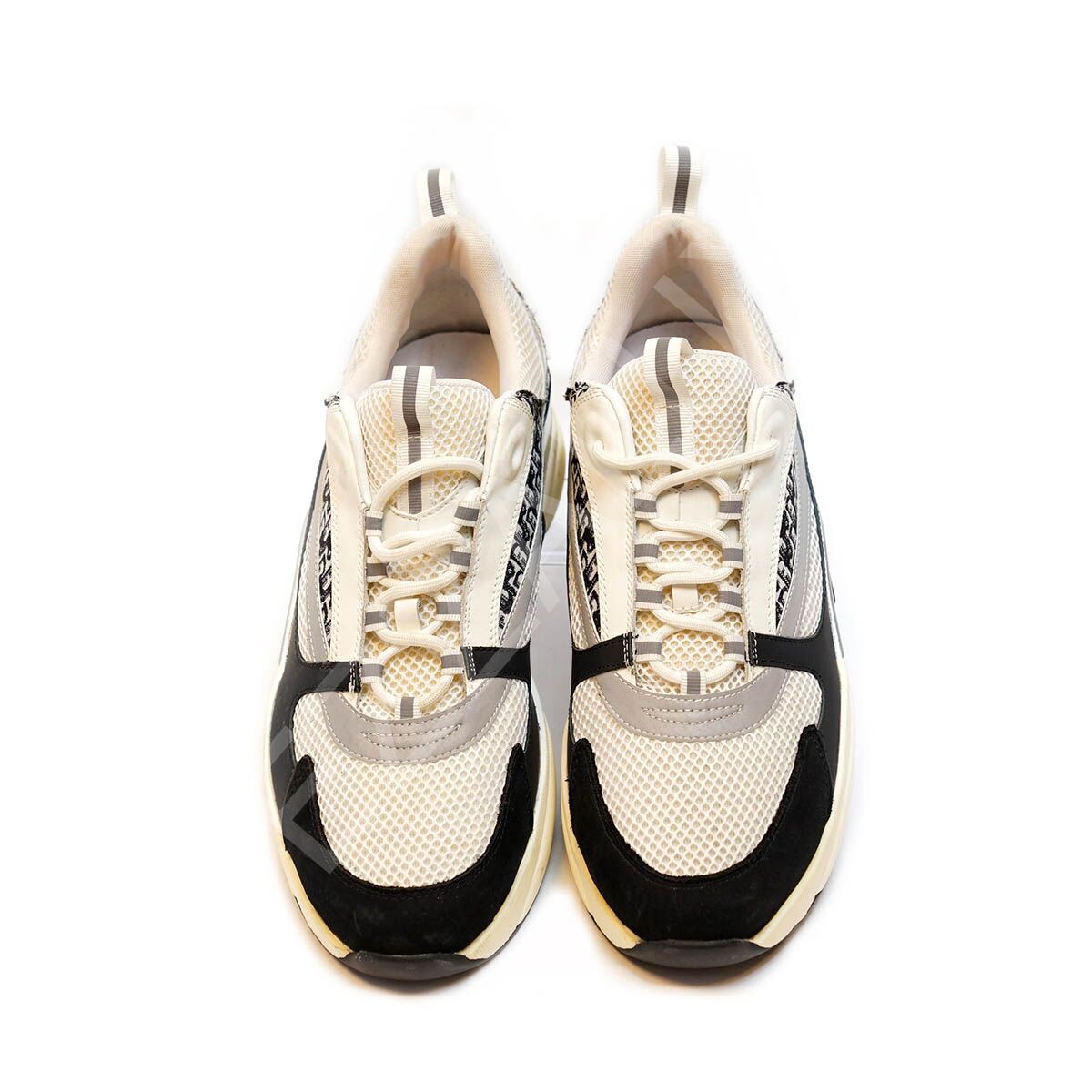 Dior 869 Beyaz Siyah File Logolu Erkek Ayakkabı