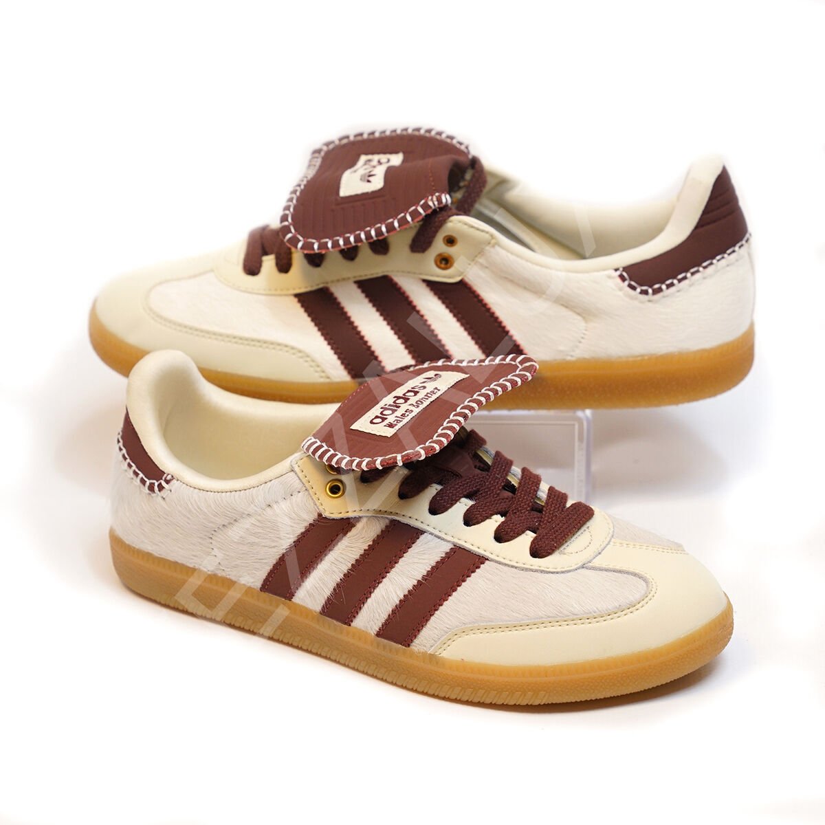 Adidas 1022 Beyaz Tüylu Bordo Çizgili Erkek Ayakkabı