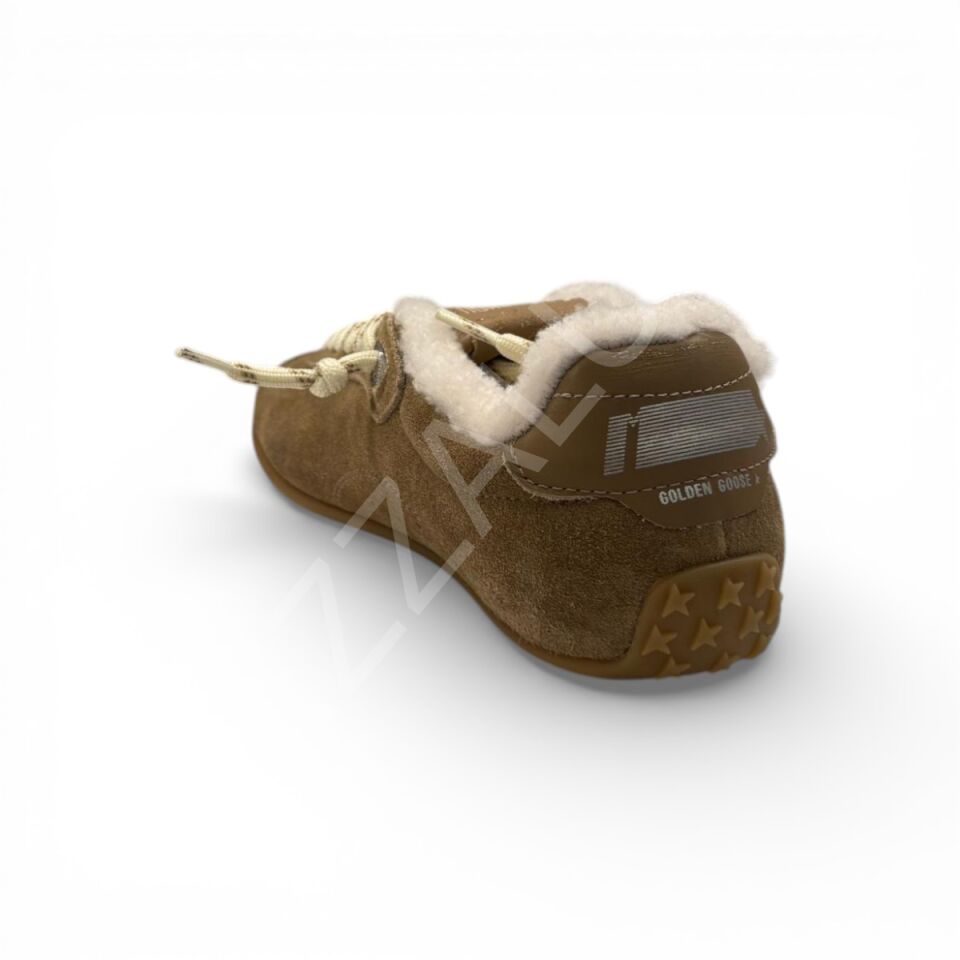 Gg 1198 Taba Süet Tüylü Kadın Ayakkabı