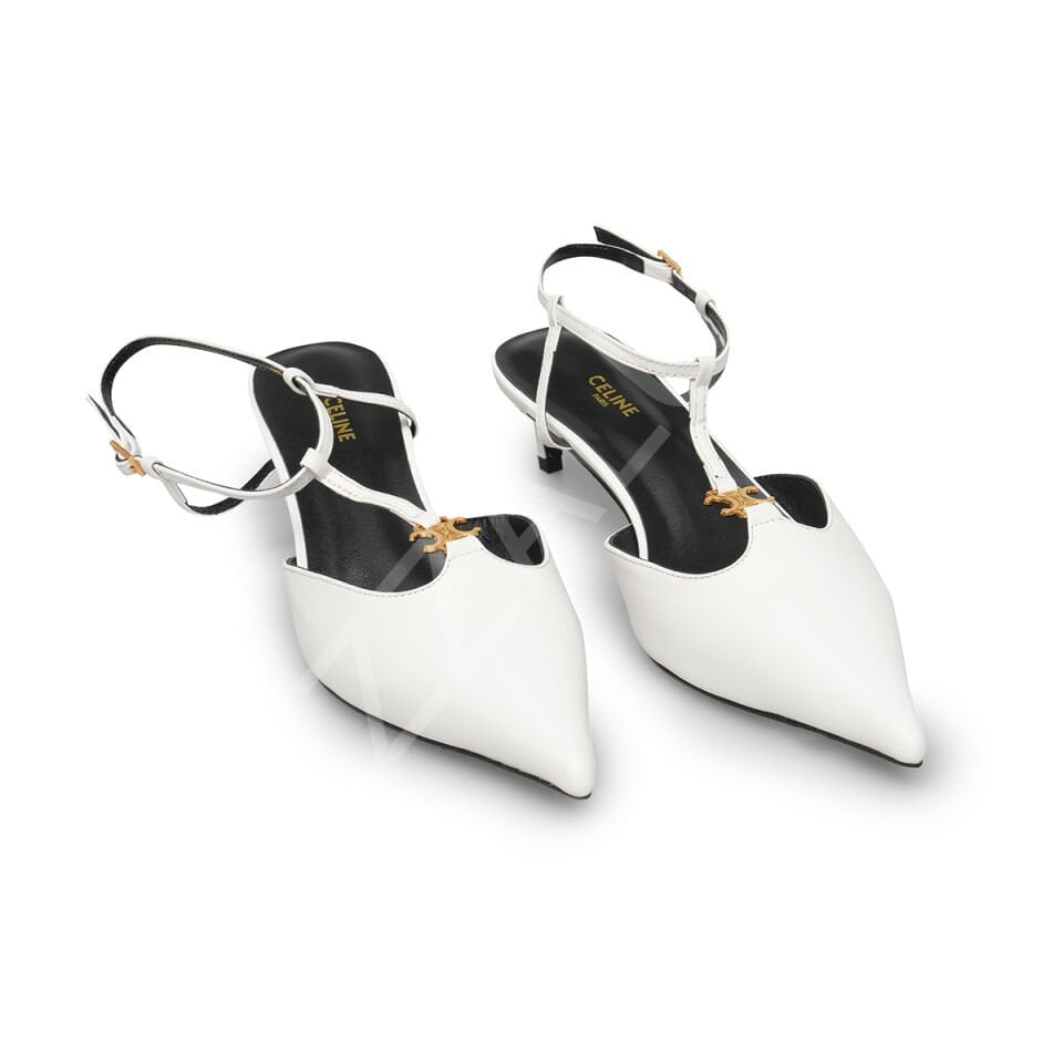 Celine 05 Beyaz Topuklu Kadın Ayakkabı