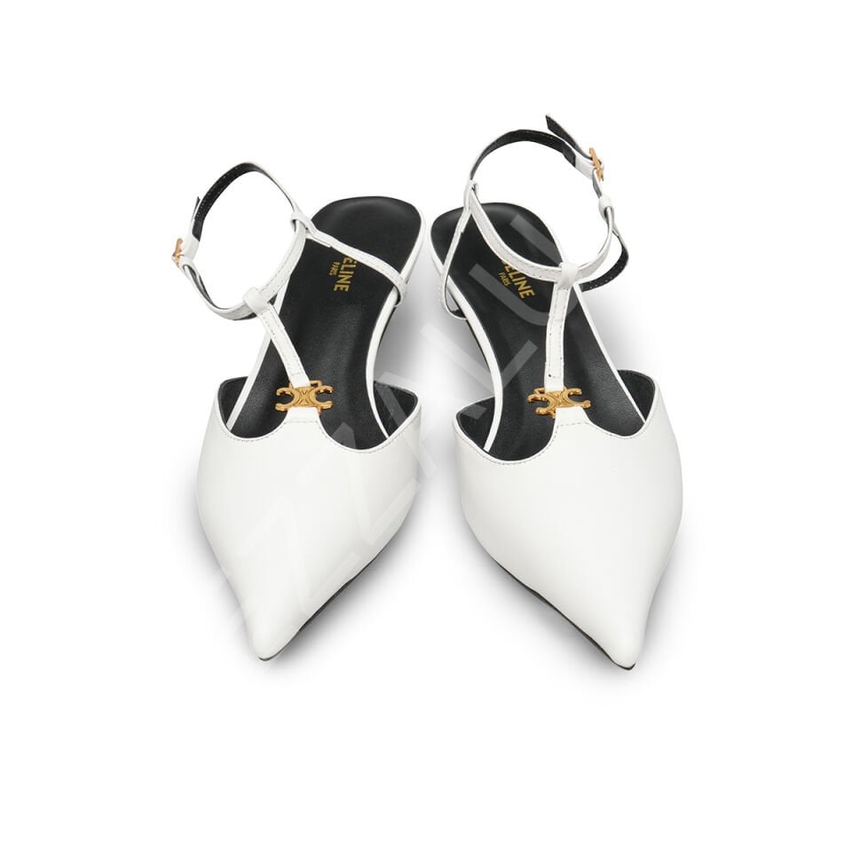 Celine 05 Beyaz Topuklu Kadın Ayakkabı