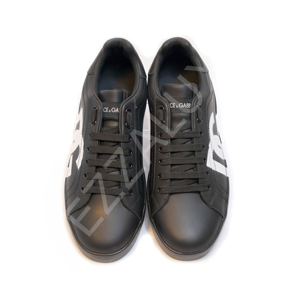 Dg 898 Siyah Beyaz Logolu Erkek Ayakkabı