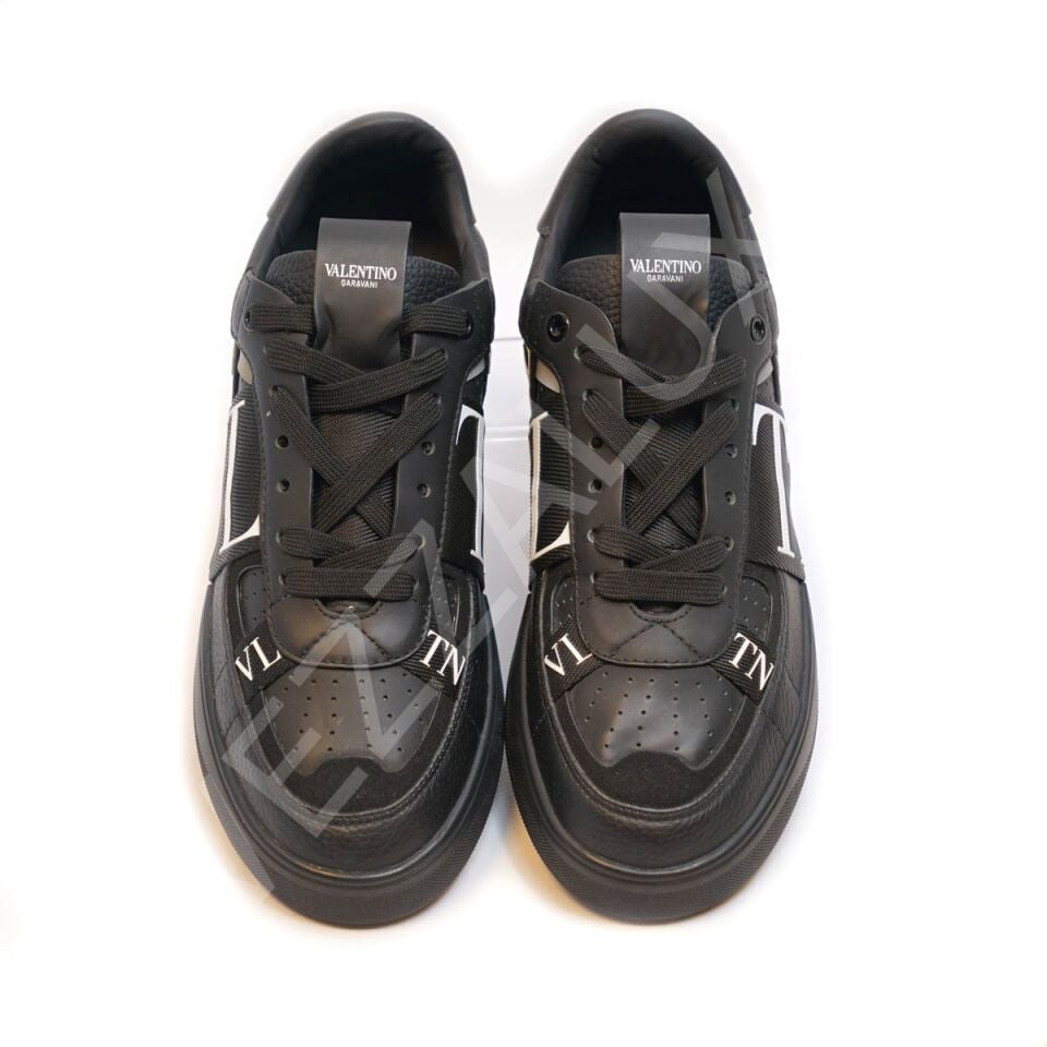 Vltn 909 Beyaz Yazılı Siyah Bantlı Erkek Ayakkabı