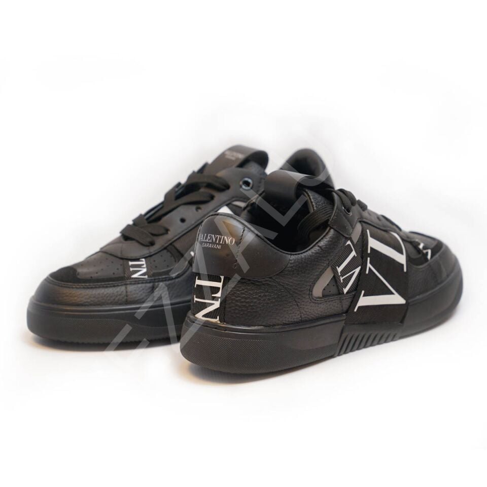 Vltn 909 Beyaz Yazılı Siyah Bantlı Erkek Ayakkabı