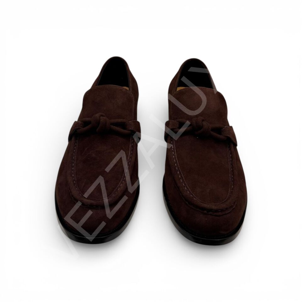 Bottega 1207 Süet Kahverengi Loafer Erkek Ayakkabı