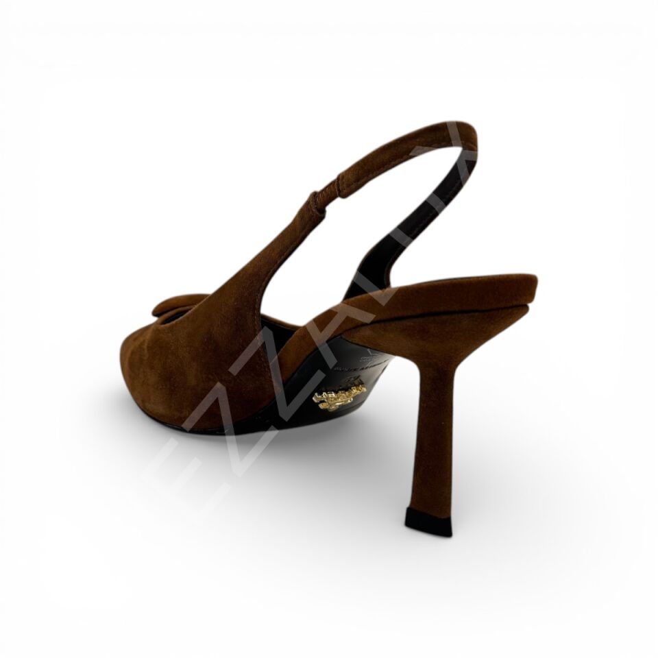 Prada 1212 Kahverengi Süet Kadın Ayakkabı