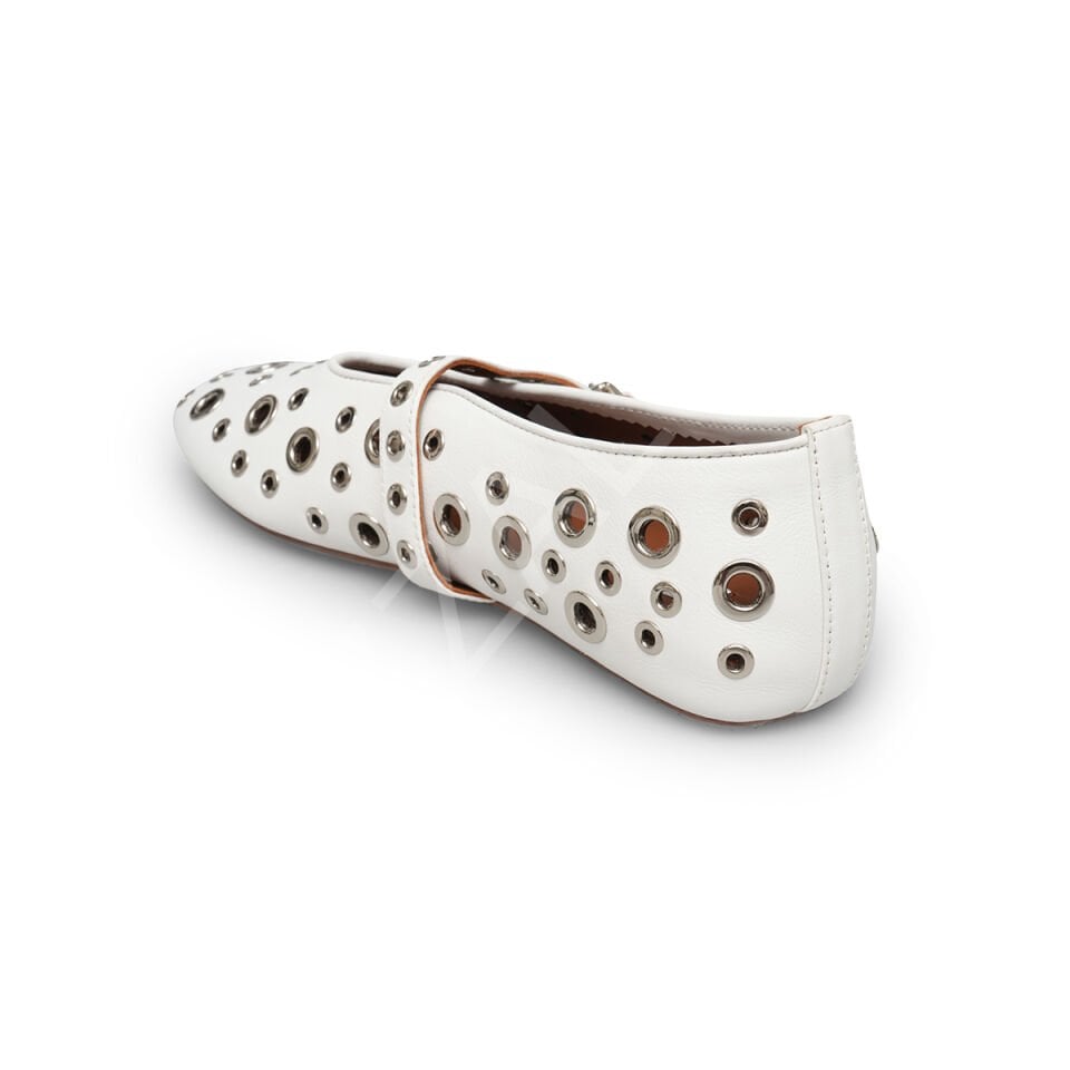 Alaia 19 Beyaz Zımba Kadın Ayakkabı