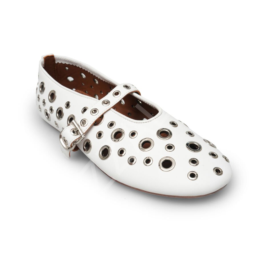 Alaia 19 Beyaz Zımba Kadın Ayakkabı