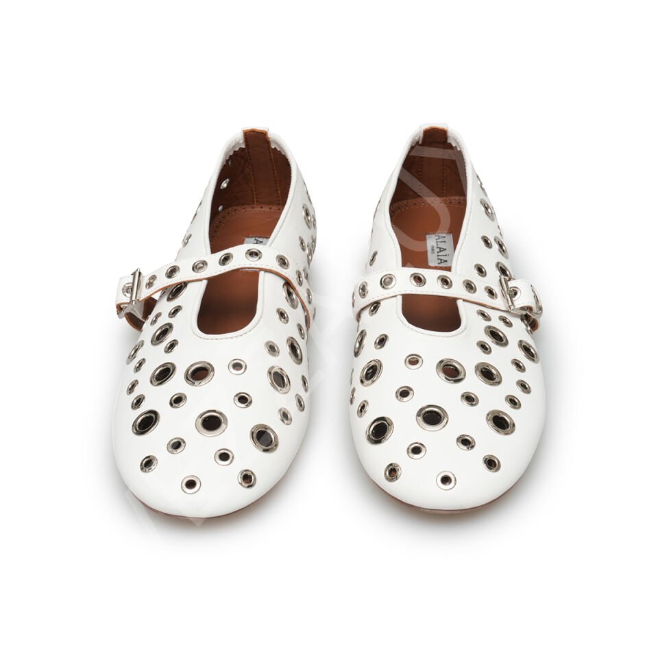 Alaia 19 Beyaz Zımba Kadın Ayakkabı