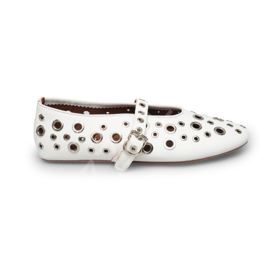 Alaia 19 Beyaz Zımba Kadın Ayakkabı