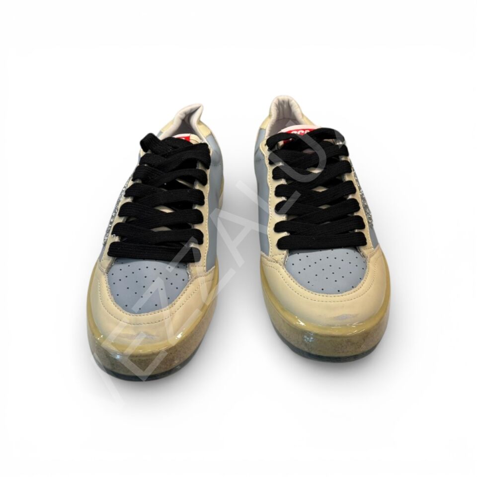 Gg 1222 Mavi Gri Simli Kadın Ayakkabı