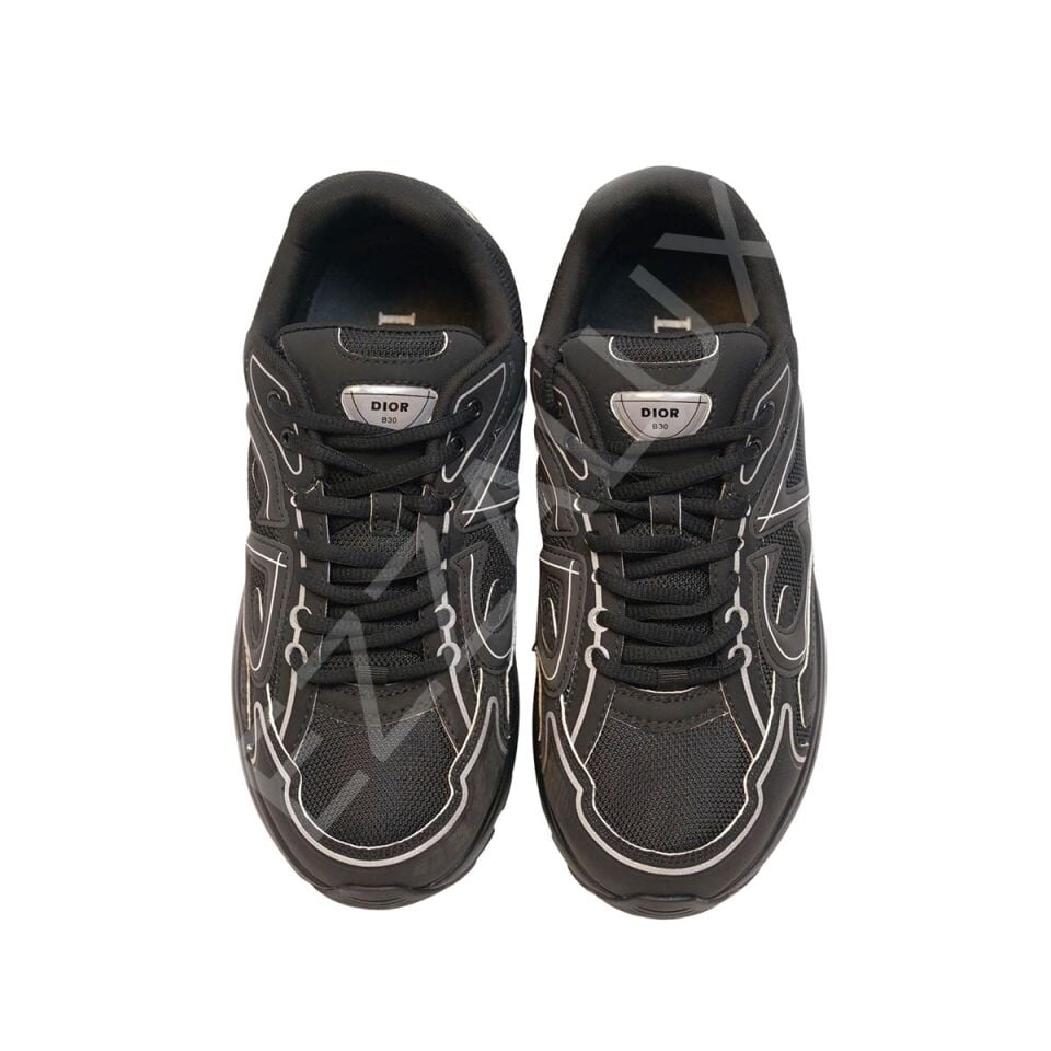 Dior 940 Siyah Beyaz Logolu Erkek Ayakkabı