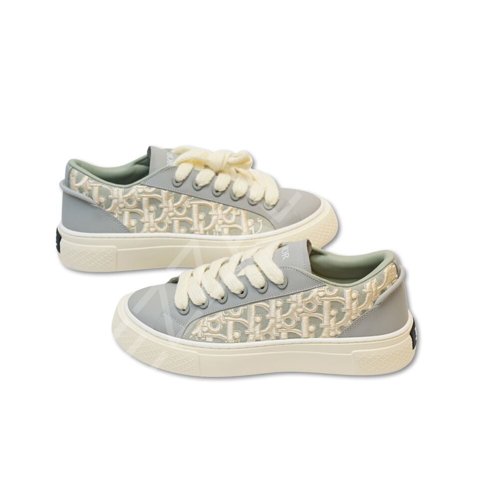 Dior 998 Nakışlı Gri Erkek Ayakkabı