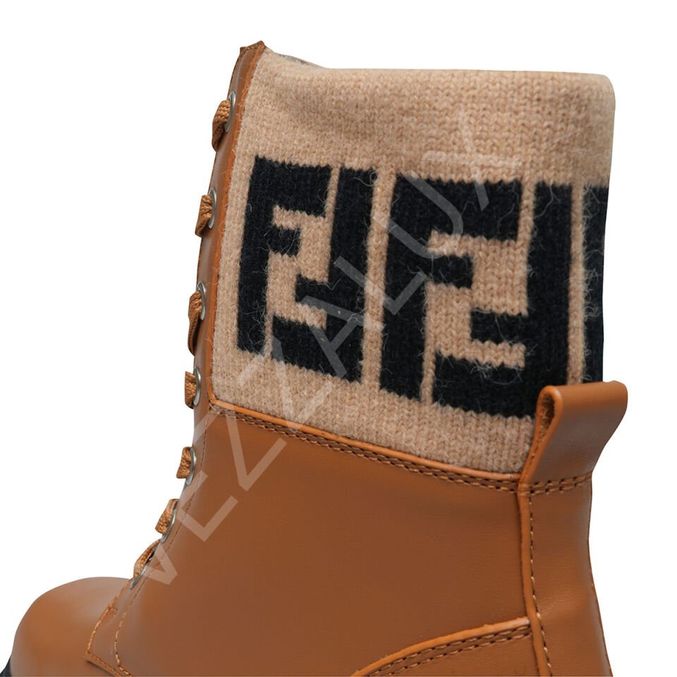 Fendi 595 Taba Lastikli Bot Kadın Ayakkabı