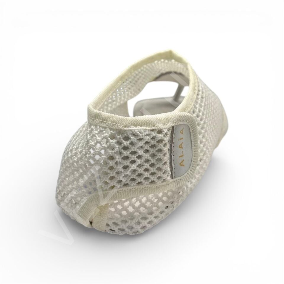 Alaia 782 Beyaz Sandalet Fileli Kadın Ayakkabı
