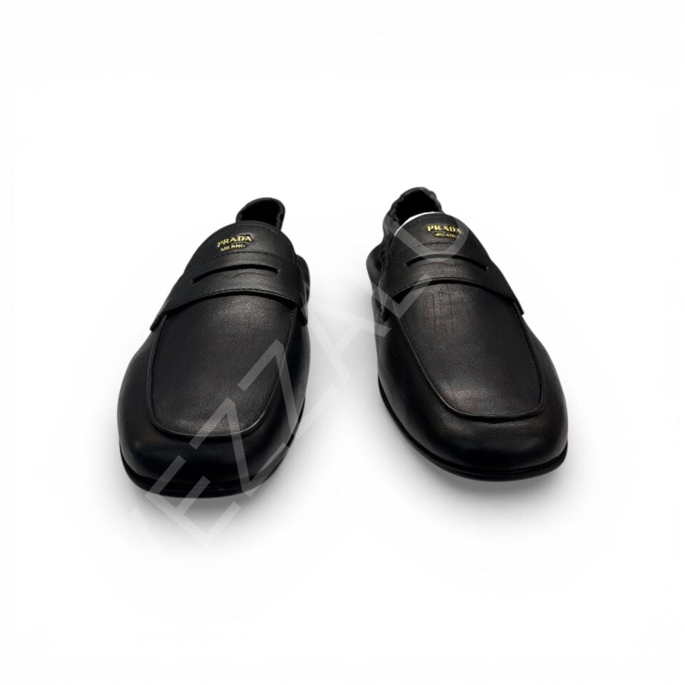 Prada 783 Siyah Lastikli Loafer Deri Kadın Ayakkabı