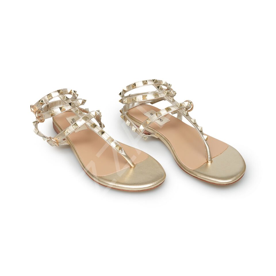 Vltn 710 Gold Sandalet Kadın Ayakkabı