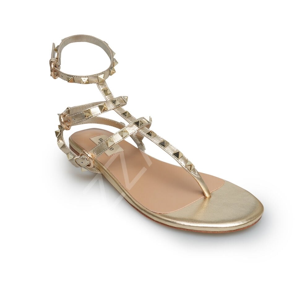 Vltn 710 Gold Sandalet Kadın Ayakkabı