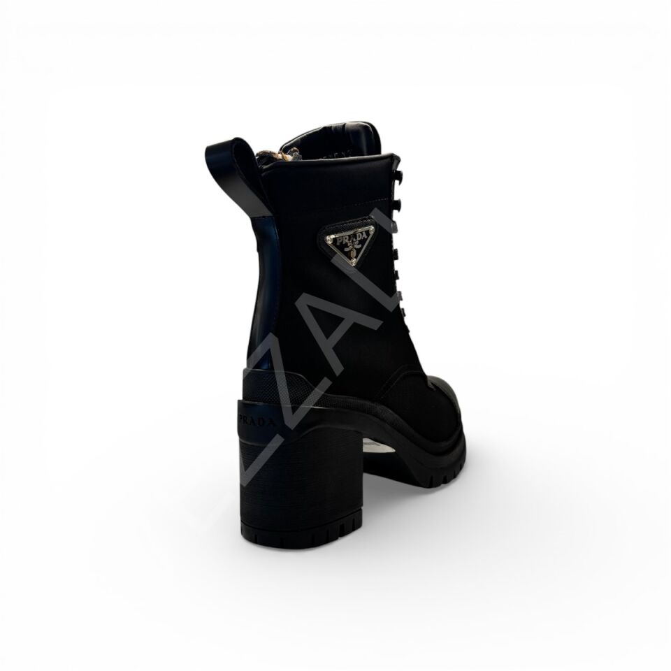 Prada 1210 Siyah Topuklu Bot Kadın Ayakkabı