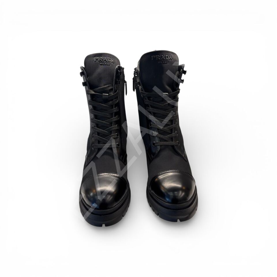 Prada 1210 Siyah Topuklu Bot Kadın Ayakkabı