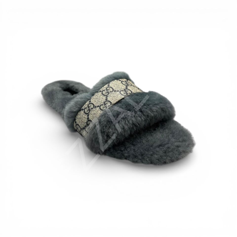 Gucci Te02 Gri Terlik Kadın Ayakkabı