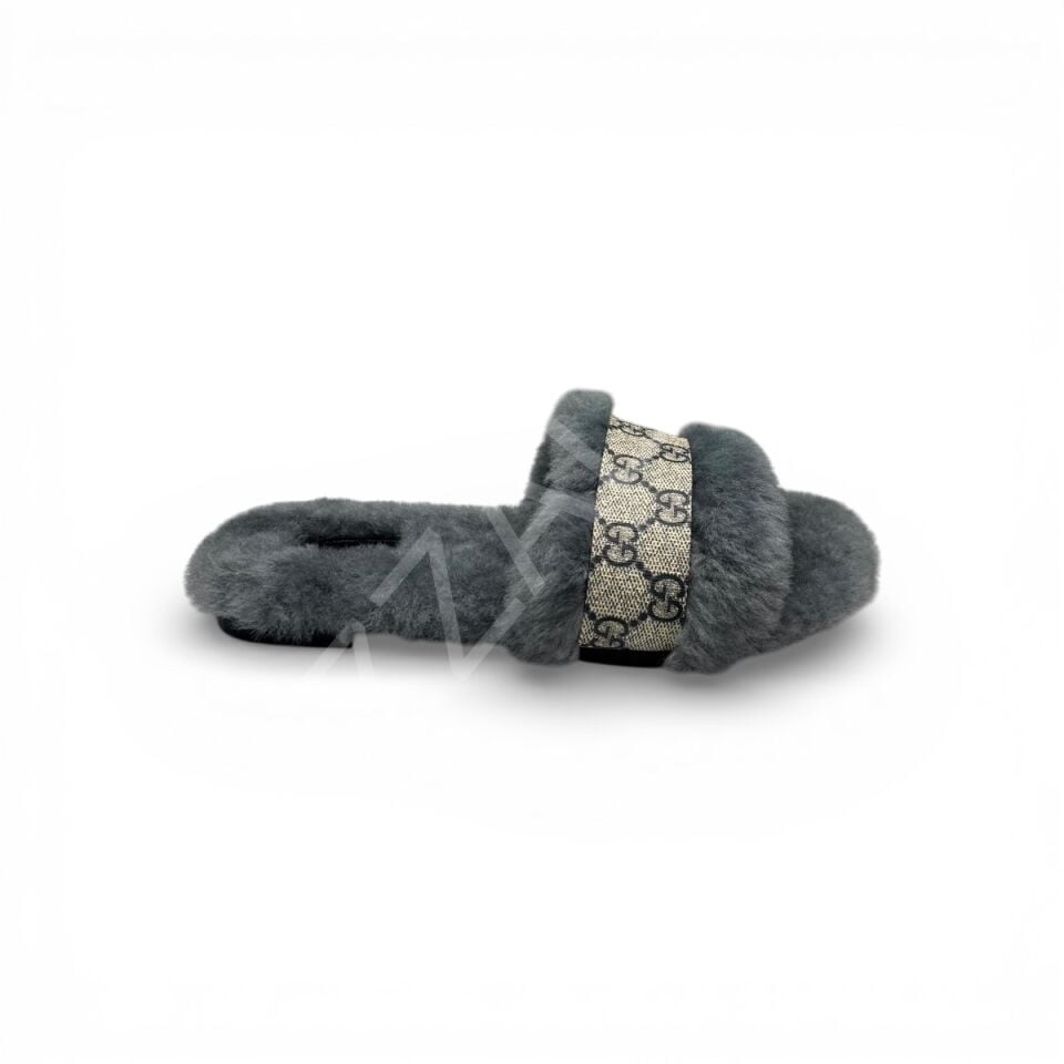 Gucci Te02 Gri Terlik Kadın Ayakkabı