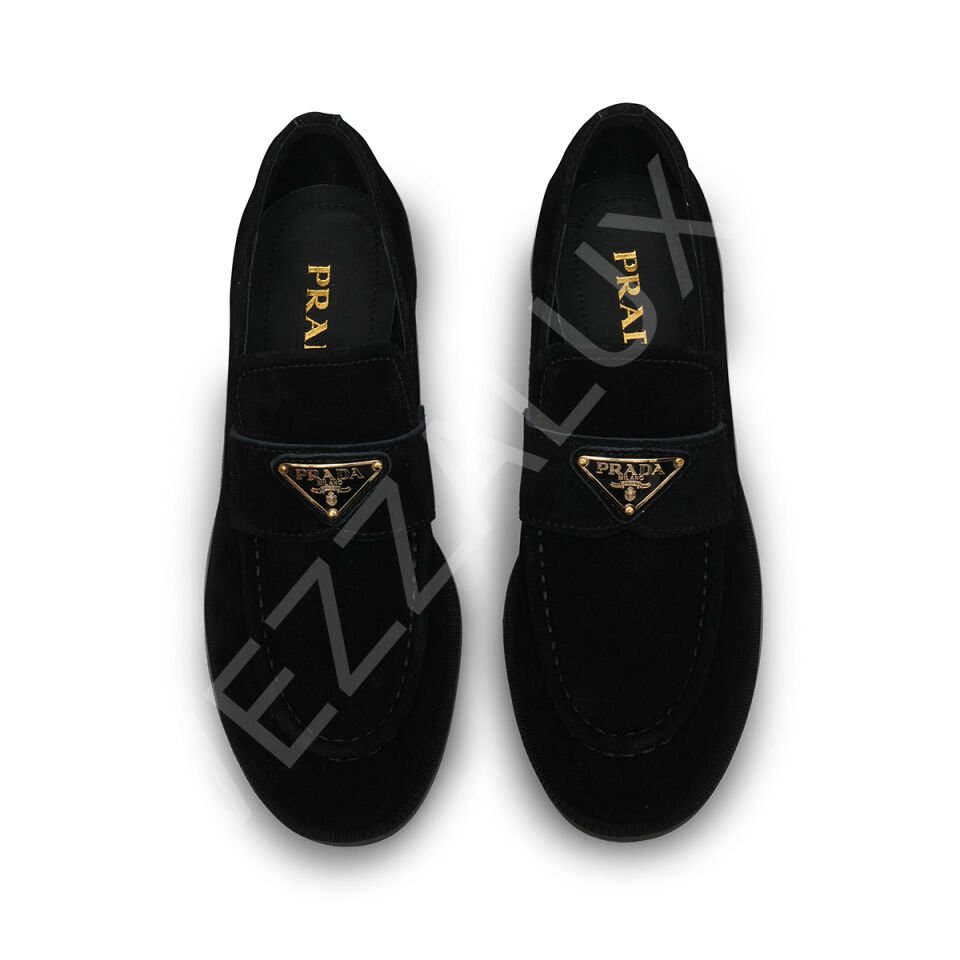 Prada 634 Siyah Süet Loafer Kadın Ayakkabı